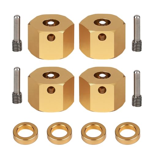 INJORA RC Hex Adapter 12mm 4pcs RC Mitnehmer für 1/10 RC Crawler Axial SCX10 III AXI03007 (10mm) von INJORA