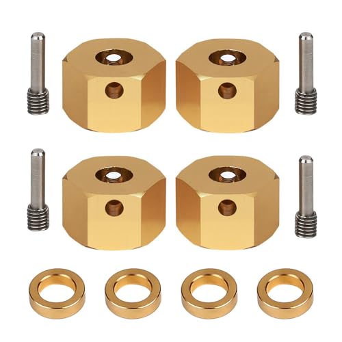 INJORA RC Hex Adapter 12mm 4pcs RC Mitnehmer für 1/10 RC Crawler Axial SCX10 III AXI03007 (9mm) von INJORA