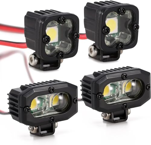 INJORA LED Leuchtet Scheinwerfer Crawler für Axial TRX-4 TRX6 SCX10 90046 Wraith Redcat Gen8 1/10 RC Crawler Wagen,4 STÜCK INJORA LED Leuchtet Scheinwerfer Crawler für Axial TRX-4 TRX6 SCX10 90046 Wraith Redcat Gen8 1/10 RC Crawler Wagen,4 STÜCK von INJORA