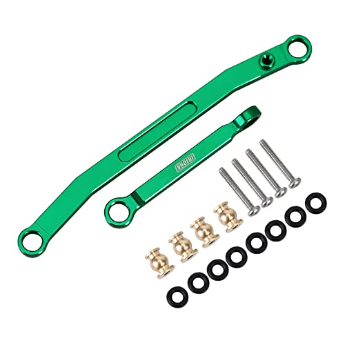 INJORA RC Lenkstange 2pcs Servo Link Spannschloss Verbindung für 1/24 RC Crawler Axial SCX24 AXI90081 (Grün) von INJORA