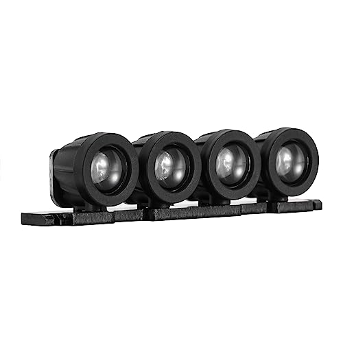 INJORA RC Lichtbalken Kit 4 LED Karosserie Oberlichter für TRX4M Bronco 1/18 Raupenfahrzeug Upgrade, Rund von INJORA