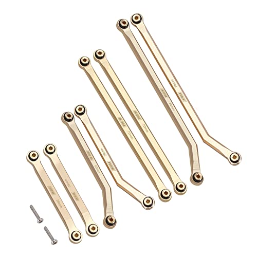 INJORA RC Links Set High Clearance Front 4pcs 43g Messing Links Set für Axial SCX24 Gladiator Dodge Power Wagon 1/24 RC Crawler Car,8PCS von INJORA