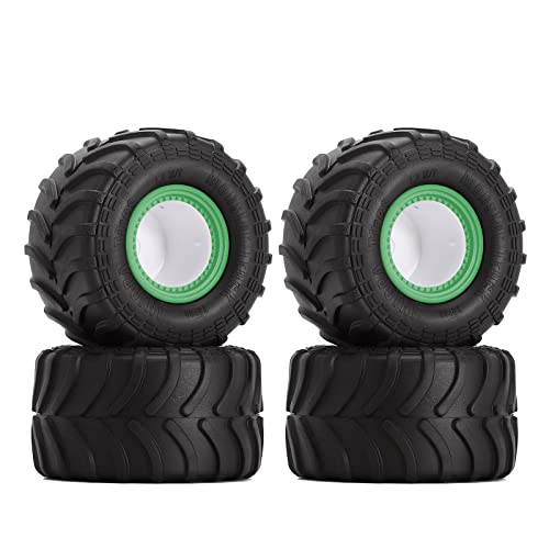 INJORA RC Monster Truck Felgen 4 STÜCKE 70 * 38mm für 1/24 RC Crawler Car SCX24 Gladiator Bronco C10 JLU Deadbolt B17 FMS FCX24 FCX18，Grün von INJORA