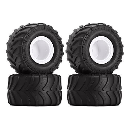 INJORA Monster Truck Felgen 70 * 38mm für FMS FCX24 FCX18 SCX24 TRX4MT Gladiator Bronco Deadbolt 1/24 1/18 RC Crawler Car,Weiß von INJORA