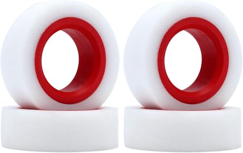 INJORA RC Reifen Schaumstoff 4pcs Dual Stage Soft Rubber Inner/Foam Outer Inserts Foam Inserts für 1,9inch Reifen 1/10 RC Crawler Axial SCX10 90046 TRX4 von INJORA