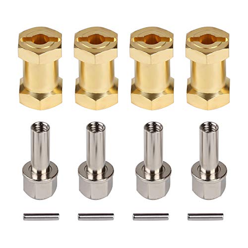INJORA RC Sechskantnabe Messing Räder Sechskantnabe Verlängerung Sechskantantrieb Adapter für 1/10 RC Crawler Axial SCX10 90046 D90 INJORA RC Sechskantnabe Messing Räder Sechskantnabe Verlängerung Sechskantantrieb Adapter für 1/10 RC Crawler Axial SCX10 90046 D90 von INJORA