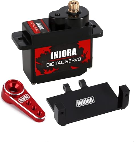 INJORA RC Servo 12g Digital Servo mit Metall Halterung und 15T Arm für RC Axial SCX24 AX24 Auto Modell Upgrade Teile INJORA RC Servo 12g Digital Servo mit Metall Halterung und 15T Arm für RC Axial SCX24 AX24 Auto Modell Upgrade Teile von INJORA