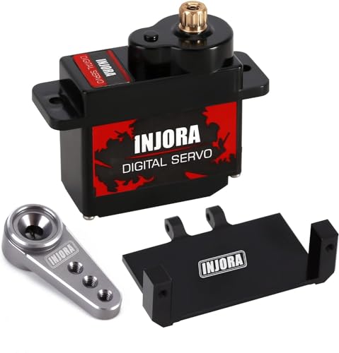 INJORA RC Servo 12g Digital Servo mit Metall Halterung und 15T Arm für RC Axial SCX24 Auto Modell Upgrade Teile INJORA RC Servo 12g Digital Servo mit Metall Halterung und 15T Arm für RC Axial SCX24 Auto Modell Upgrade Teile von INJORA