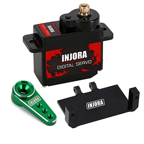 INJORA RC Servo 12g Digital Servo mit Metall Halterung und 15T Arm für RC Axial SCX24 Auto Modell Upgrade Teile INJORA RC Servo 12g Digital Servo mit Metall Halterung und 15T Arm für RC Axial SCX24 Auto Modell Upgrade Teile von INJORA