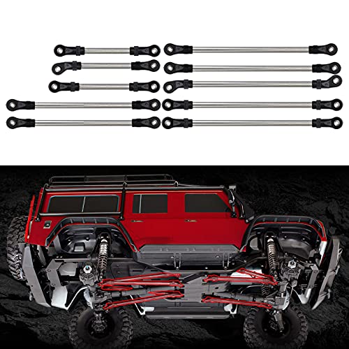 INJORA RC Spurstangen 10pcs Crawler Chassis Link Rod für 1/10 RC Crawler 324mm Radstand TRX4 von INJORA