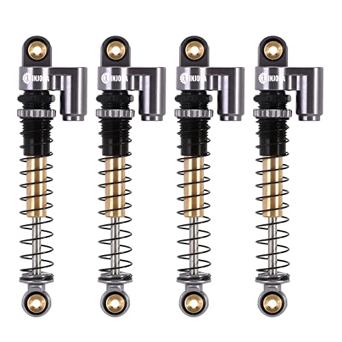 INJORA RC Stoßdämpfer 43 mm Gewinde Tele Shocks RC Auto Dämpfer für 1/24 RC Crawler Axial SCX24 AXI90081 Deadbolt Bronco Gladiator Micro Crawler Upgrade Teile(Grau) von INJORA