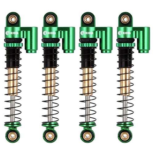 INJORA RC Stoßdämpfer 43 mm Gewinde Tele Shocks RC Auto Dämpfer für 1/24 RC Crawler Axial SCX24 AXI90081 Deadbolt Bronco Gladiator Micro Crawler Upgrade Teile(Grün) von INJORA