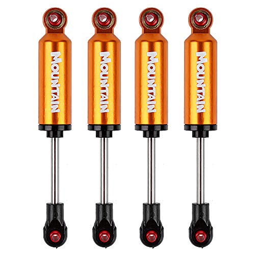 INJORA RC Stoßdämpfer RC Shock Absorber RC Dämpfer Set für 1/10 RC Truck Crawler Axial SCX10 90046 TRX-4 MST Redcat (Orange 110mm) von INJORA