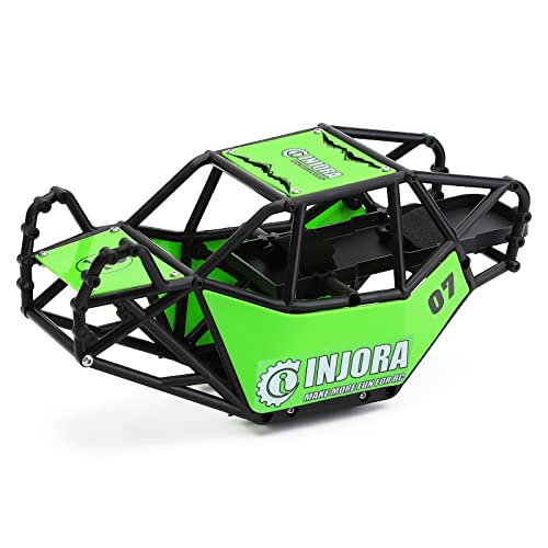 INJORA RC Überrollkäfig Rock Buggy Karosserie für 1/10 RC Crawler Car Axial SCX10 & SCX10 II 90046 (Grün) von INJORA