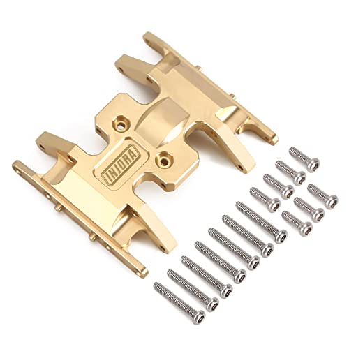 INJORA RC Skid Plate Unterfahrschutz Chassis Armor Messing Zubehör für 1:24 Crawler Axial SCX24 AXI90081 (Gold) von INJORA