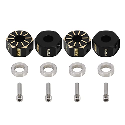 INJORA Rad Hex Nabe Schwarze Beschichtung Messing Rad Adapter für Axial SCX10 PRO SCX10 III UTB10 Capra Upgrade 1/10 RC Crawler,7mm INJORA Rad Hex Nabe Schwarze Beschichtung Messing Rad Adapter für Axial SCX10 PRO SCX10 III UTB10 Capra Upgrade 1/10 RC Crawler,7mm von INJORA