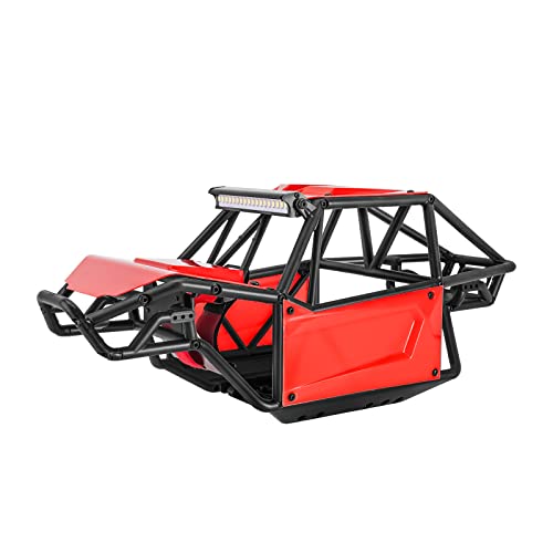 INJORA Rock Buggy Karosserie Chassis Kit für Axial SCX10 II 90046 UTB10 Capra 1/10 RC Crawler Auto, Nylon(Rot) von INJORA