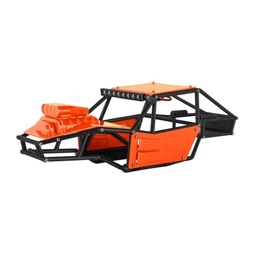 INJORA Rock Tarantula Nylon Buggy Karosserie Chassis Kit für TRX4M Upgrade 1/18 RC Crawler,Orange von INJORA