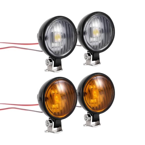 INJORA Runde LED-Leuchten mit Halterung für RC-Auto-Upgrade, 14,8mm von INJORA