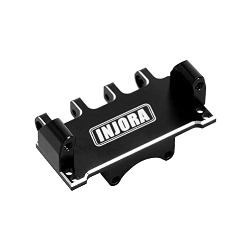 INJORA Servo Halterung Einstellbar CNC Aluminium Servounterstützung für Axial SCX24 1/24 RC Crawler Upgrade, Schwarz von INJORA