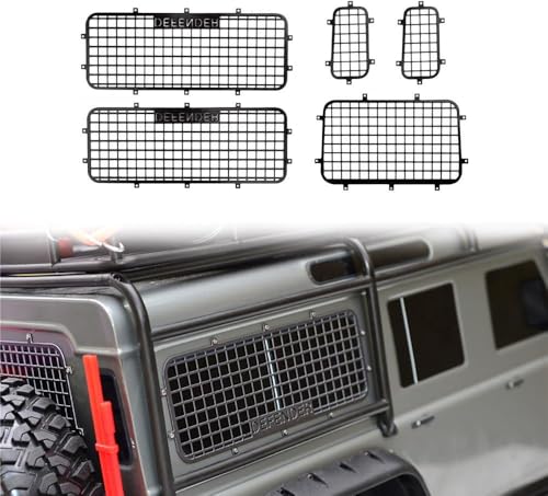 INJORA RC Fenstergitter TRX4 Zubehör RC Fenster Netz Metall Schutznetz mit Logo für 1/10 RC Crawler TRX-4 TRX4 Defender INJORA RC Fenstergitter TRX4 Zubehör RC Fenster Netz Metall Schutznetz mit Logo für 1/10 RC Crawler TRX-4 TRX4 Defender von INJORA