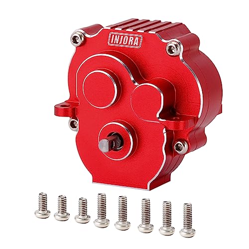 INJORA Übertragung Getriebe mit 16,6/1 Getriebe Ritzel CNC Aluminium Kompletter Getriebesatz für 1/18 RC Crawler TRX4M Upgrade,Rot INJORA Übertragung Getriebe mit 16,6/1 Getriebe Ritzel CNC Aluminium Kompletter Getriebesatz für 1/18 RC Crawler TRX4M Upgrade,Rot von INJORA