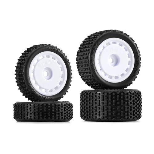 INJORA Vormontierte Pin Buggy Reifen & Räder für 1/24 Losi Micro-B, 4 Stück von INJORA
