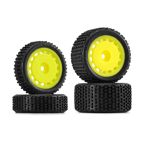 INJORA Vormontierte Pin Buggy Reifen & Räder für 1/24 Losi Micro-B, 4 Stück von INJORA