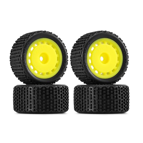 INJORA Vormontierte Pin Buggy Reifen & Räder für 1/28 Losi Micro-T, 4 Stück von INJORA