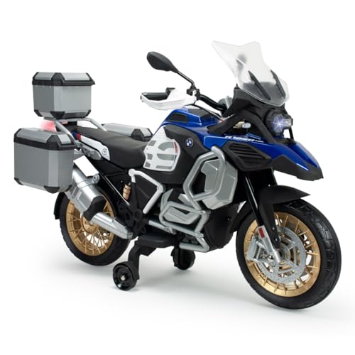 Elektromotorrad für Kinder von 3-6 Jahren, BMW R1250 GS Adventure, 12 V, Elektromotorrad für Kinder, mit Koffern, Gasgriff, Lichtern und Geräuschen, Trainingsrädern, 6 km/h. INJUSA Elektromotorrad für Kinder von 3-6 Jahren, BMW R1250 GS Adventure, 12 V, Elektromotorrad für Kinder, mit Koffern, Gasgriff, Lichtern und Geräuschen, Trainingsrädern, 6 km/h. INJUSA von INJUSA