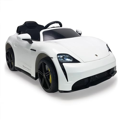 INJUSA Elektroauto Porsche Taycan 12 V, für Kinder von 2 bis 4 Jahren, Lichter, Geräusche, Rückwärtsgang, Fernbedienung, Akku und Ladegerät im Lieferumfang enthalten, 6 km/h, Weiß INJUSA Elektroauto Porsche Taycan 12 V, für Kinder von 2 bis 4 Jahren, Lichter, Geräusche, Rückwärtsgang, Fernbedienung, Akku und Ladegerät im Lieferumfang enthalten, 6 km/h, Weiß von INJUSA