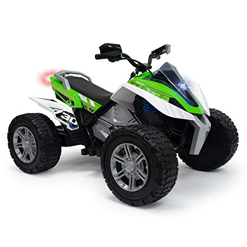 INJUSA - Elektroquad Rage, Batterie 24V, Kinder 6 bis 10 Jahre, 2 Geschwindigkeiten, Rückwärtsgang, Federung, Lichter, Schlüsselstart, Eva Gummiräder, Progressive Faustbeschleunigung, 11 km/h, Grün INJUSA - Elektroquad Rage, Batterie 24V, Kinder 6 bis 10 Jahre, 2 Geschwindigkeiten, Rückwärtsgang, Federung, Lichter, Schlüsselstart, Eva Gummiräder, Progressive Faustbeschleunigung, 11 km/h, Grün von INJUSA