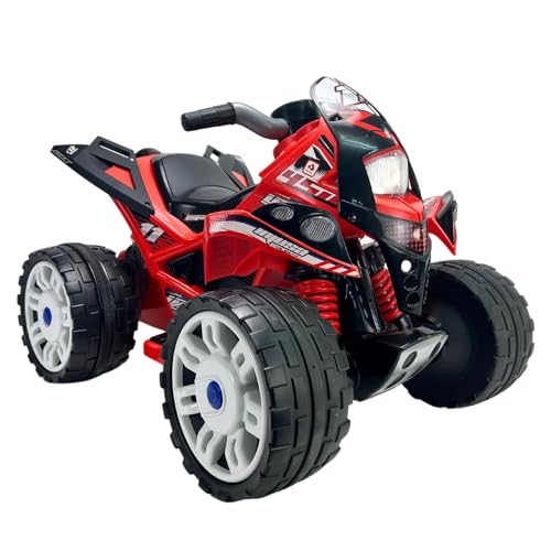 INJUSA - Elektroquad The Beast Rot, 12V Batterie, für Kinder von 2 bis 4 Jahren, mit Gaspedal, Rückwärtsgang, Elektrische Bremse und Breiten Kunststoffrädern, max. Geschwindigkeit 6 km/h INJUSA - Elektroquad The Beast Rot, 12V Batterie, für Kinder von 2 bis 4 Jahren, mit Gaspedal, Rückwärtsgang, Elektrische Bremse und Breiten Kunststoffrädern, max. Geschwindigkeit 6 km/h von INJUSA