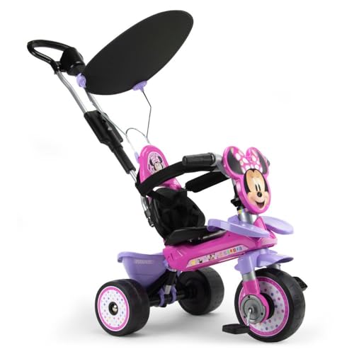 INJUSA - Evolutionäres Dreirad Sport Baby Minnie Mouse, für Kinder von 10-36 Monaten, Sonnenschirm, Bogen und Sicherheitsgurt, elterlicher Kontrollgriff, Farbe Rosa INJUSA - Evolutionäres Dreirad Sport Baby Minnie Mouse, für Kinder von 10-36 Monaten, Sonnenschirm, Bogen und Sicherheitsgurt, elterlicher Kontrollgriff, Farbe Rosa von INJUSA