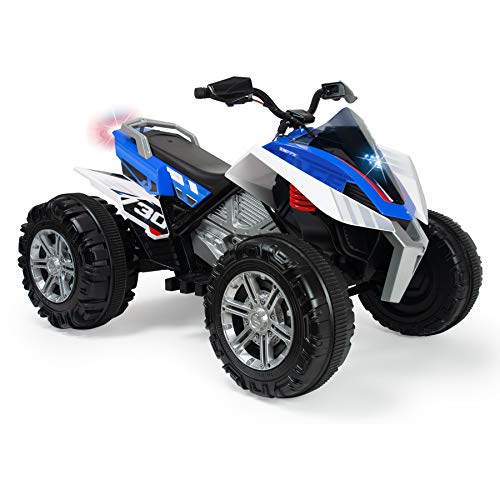 INJUSA - Elektroquad Rage, Batterie 12V, Kinder 3-6 Jahre, mit 2 Geschwindigkeiten, Rückwärtsgang, Federung, LED Lichter, Schlüsselstart, Progressive Faustbeschleunigung, 8 km/h, Blau INJUSA - Elektroquad Rage, Batterie 12V, Kinder 3-6 Jahre, mit 2 Geschwindigkeiten, Rückwärtsgang, Federung, LED Lichter, Schlüsselstart, Progressive Faustbeschleunigung, 8 km/h, Blau von INJUSA