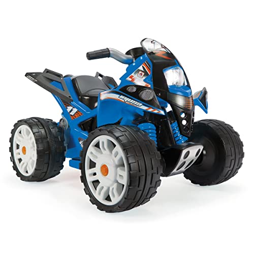 INJUSA - Quad The Beast, 12 V, batteriebetriebenes Elektroauto für Kinder von 2 bis 4 Jahren, Gaspedal, breite Räder mit Gummibändern, maximale Geschwindigkeit 6 km/h, Blau von INJUSA
