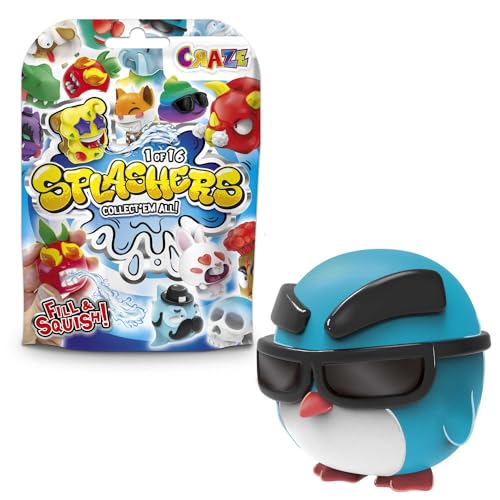 Craze SPLASHERS Wasserspritztiere für Kinder , Badetiere 16 Verschiedene Spritztiere zu Sammeln - 1 Stück Badewannenspielzeug von INKEE