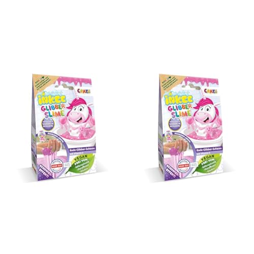INKEE Bath Slime Unicorn | Bade-Glibber Schleim mit Vitamin E, pinkes Schleimpulver mit Bubble Gum Aroma, 100g Schleimpulver (Packung mit 2) von INKEE