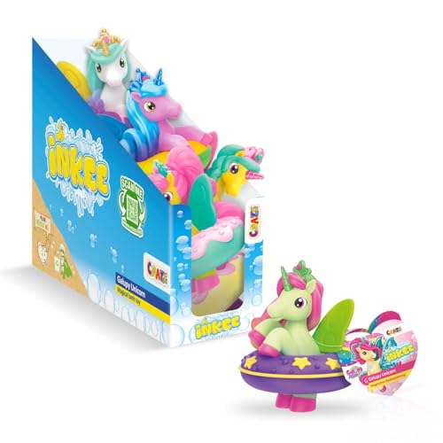 INKEE Toys Magic Bath Galupy Unicorn – 6er-Set Badespielzeug für Kinder – Squishy Einhörner Badetiere mit Farbwechsel & Spritzfunktion von INKEE