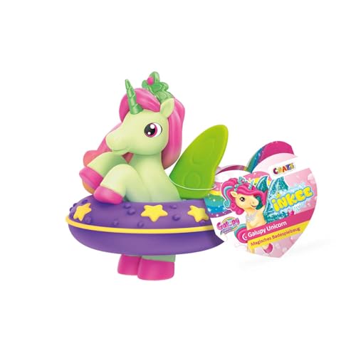 INKEE Toys Magic Bath Galupy Unicorn – Magisches Badespielzeug für Kinder – Squishy Einhorn mit Farbwechsel-Flügel & Spritzfunktion – Baby Badewannenspielzeug,1x zufällig von INKEE