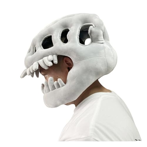 INLANDSIS Bonezilla Realistisches Dinosaurier-Skelett Kostüm Set, Halloween Dino Monster Outfit 3D Design Dinosaurier Themed Schädel Cosplay (nur Kopfbedeckung (Klangmodell)) von INLANDSIS