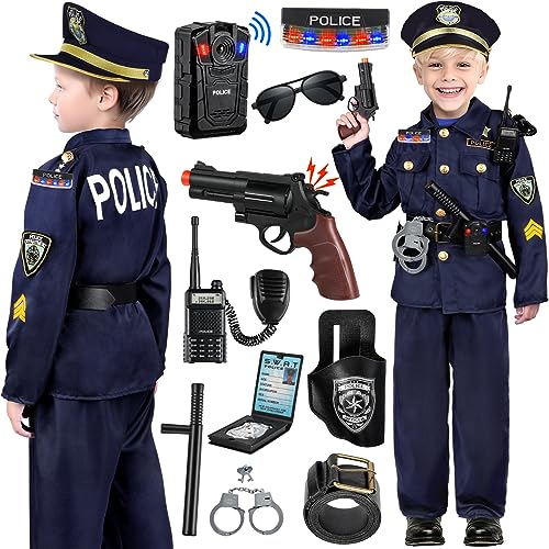 INNOCHEER Polizei Kostüm für Kinder, Spielzeug für Jungen, Halloween Karneval (Upgrade-Zubehör, Small-(4-5 Jahre)) INNOCHEER Polizei Kostüm für Kinder, Spielzeug für Jungen, Halloween Karneval (Upgrade-Zubehör, Small-(4-5 Jahre)) von INNOCHEER