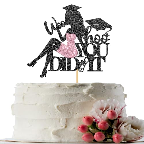 You Did It Tortenaufsatz, High Heel, Mädchen, Abschlussfeier, Kuchendekoration, You Did It High School, Universität, College, Abschlussfeier, Party, Dekoration, Zubehör für Mädchen und Frauen, Schwarz You Did It Tortenaufsatz, High Heel, Mädchen, Abschlussfeier, Kuchendekoration, You Did It High School, Universität, College, Abschlussfeier, Party, Dekoration, Zubehör für Mädchen und Frauen, Schwarz von INNORU
