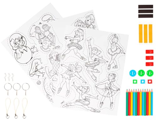 INNSPIRO 33 Zubehörteile und 3 A4-Blätter, magisches 3-in-1-Kunststoff-Set, Vordesigns, Ballerinas und mehr Bastelarbeiten für Kinder INNSPIRO 33 Zubehörteile und 3 A4-Blätter, magisches 3-in-1-Kunststoff-Set, Vordesigns, Ballerinas und mehr Bastelarbeiten für Kinder von INNSPIRO