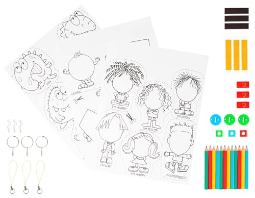 INNSPIRO 33 Zubehörteile und 3 A4-Blätter, magisches 3-in-1-Kunststoff-Set, Vordesigns, zum Basteln für Kinder INNSPIRO 33 Zubehörteile und 3 A4-Blätter, magisches 3-in-1-Kunststoff-Set, Vordesigns, zum Basteln für Kinder von INNSPIRO