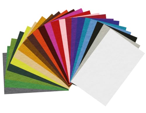INNSPIRO Set mit 22 Acryl-Filzblättern, sortiert, 20 x 30 cm x 1 mm. 160 g/m². Das verwendete Material für Bastelarbeiten und Dekorationen INNSPIRO Set mit 22 Acryl-Filzblättern, sortiert, 20 x 30 cm x 1 mm. 160 g/m². Das verwendete Material für Bastelarbeiten und Dekorationen von INNSPIRO