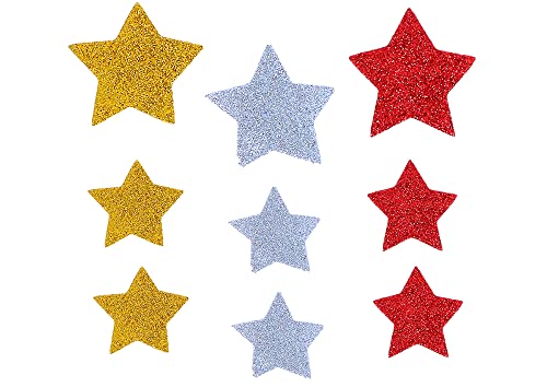 INNSPIRO Sterne, selbstklebend, EVA-Schaum, 47 mm, 35 mm, 22 mm, 17 mm, 48 u, Multi, 98612 von INNSPIRO