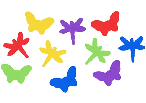 INNSPIRO Schmetterlinge und Libellen aus EVA-Schaum, selbstklebend, 42 mm und 40 mm, 50 u., ideal für Bastelarbeiten mit Kindern, Dekorationen und kreative Aktivitäten von INNSPIRO