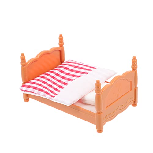 1 Satz DIY Mini House Bett Exquisitely Crafted Schlafzimmer Möbel für Puppenhaus Möbel für Dekoration Leicht und Tragbar 1 Satz DIY Mini House Bett Exquisitely Crafted Schlafzimmer Möbel für Puppenhaus Möbel für Dekoration Leicht und Tragbar von INOOMP