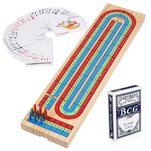 1 Satz Reise Cribbage Brettspiel aus Holz Tragbares Brettspiel mit Spielkarten Spaßiges Tischspiel für Erwachsene und Familien für Camping und Partys 1 Satz Reise Cribbage Brettspiel aus Holz Tragbares Brettspiel mit Spielkarten Spaßiges Tischspiel für Erwachsene und Familien für Camping und Partys von INOOMP